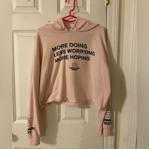 Graphic cropped hoodie